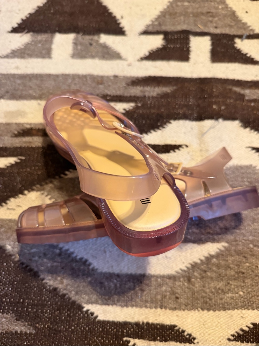 Melissa Possession Transparent Jelly Sandals in Amber 11 NEW - Picture 8 of 8